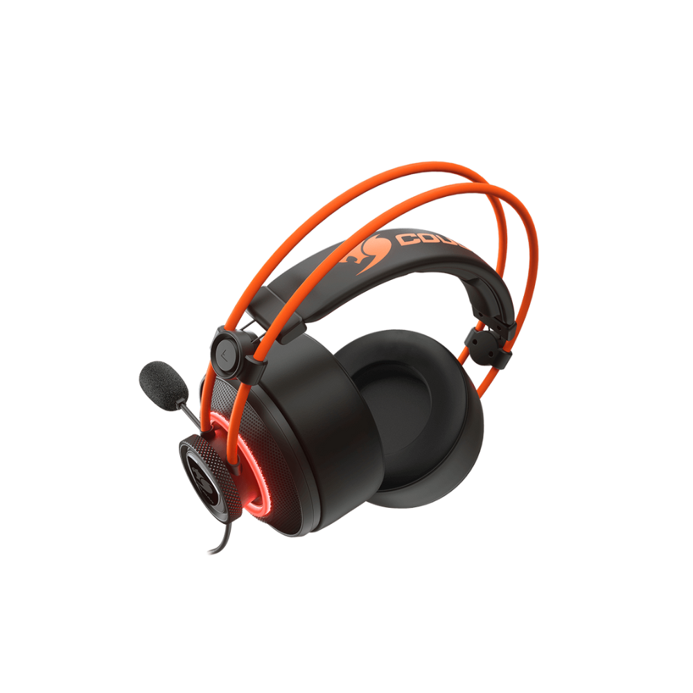 Audífonos Cougar Immersa Pro Prix USB 7.1 RGB con Micrófono Negro/Naranja