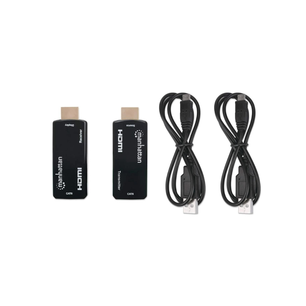 Kit Extensor Manhattan Compacto HDMI 1080P 60Hz Ethernet 60M (207539)