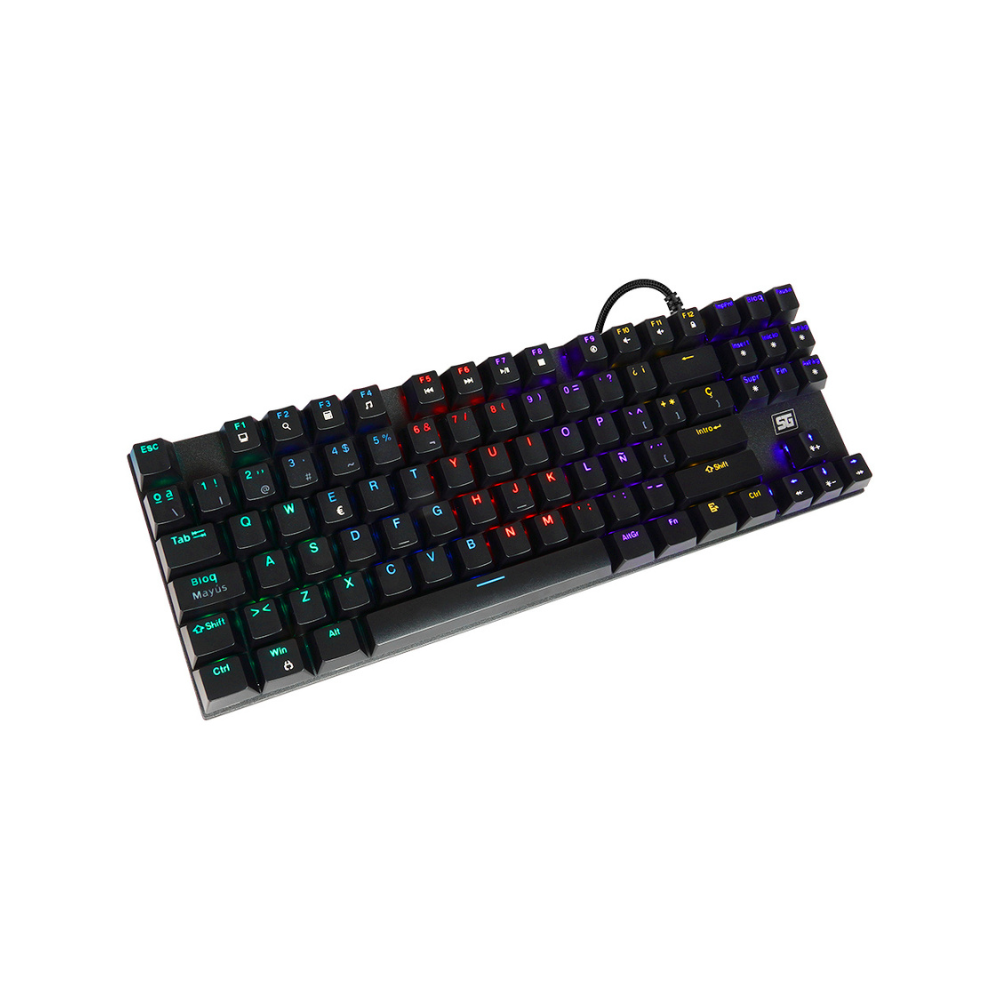 Teclado Vorago Start The Game Mecánico TKL RGB Rainbow con Switch Negro (KB-600)