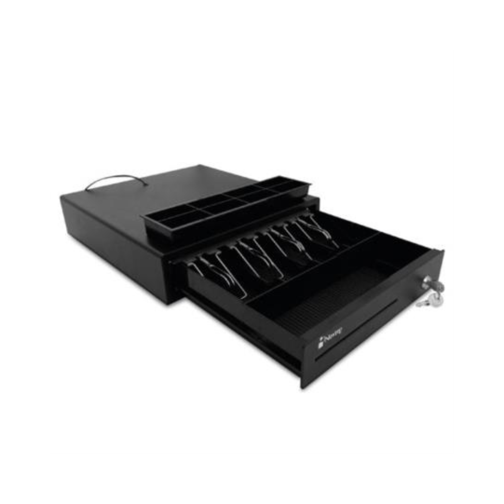 Cajón de Dinero Nextep 4 Billetes 8 Monedas RJ-11 Manual y Electrónico 12V NE-514