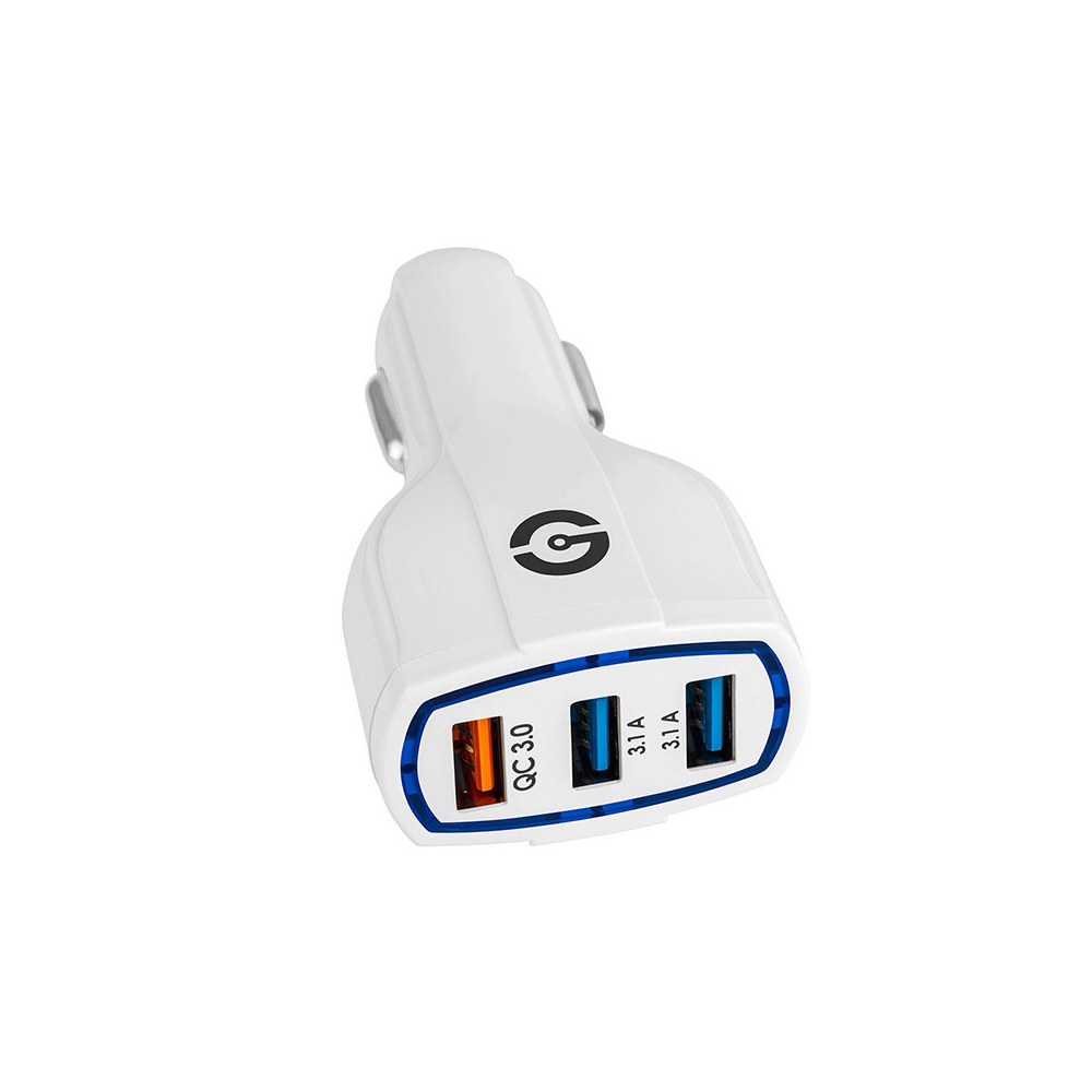 Cargador para Coche GETTTECH GCC-30FC-01 Volstok con 3 Puertos USB