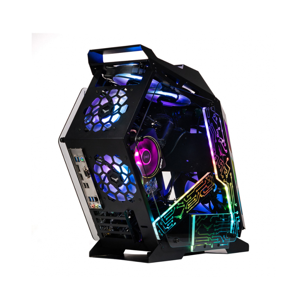 Gabinete gamer especial con cristal templado