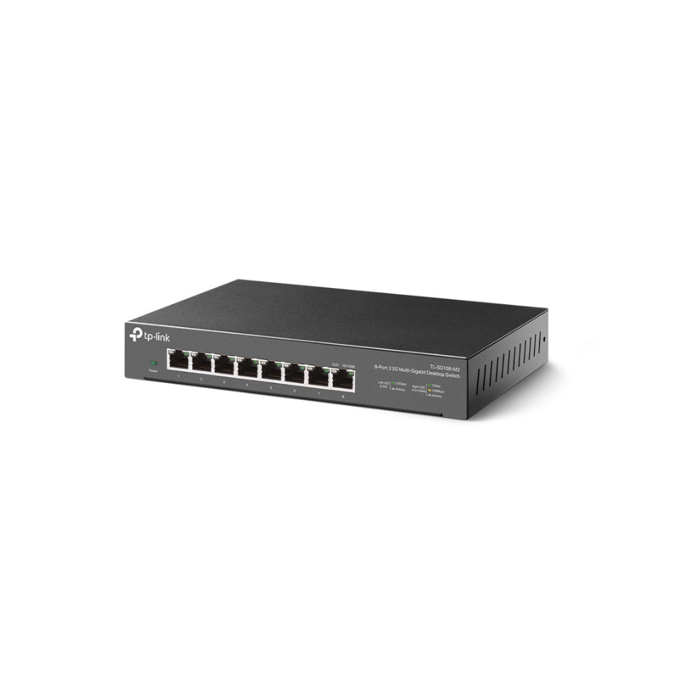 Switch Gigabit No Administrable 8 Puertos 100/1000/2500Mbps, Ideal para WiFi 6