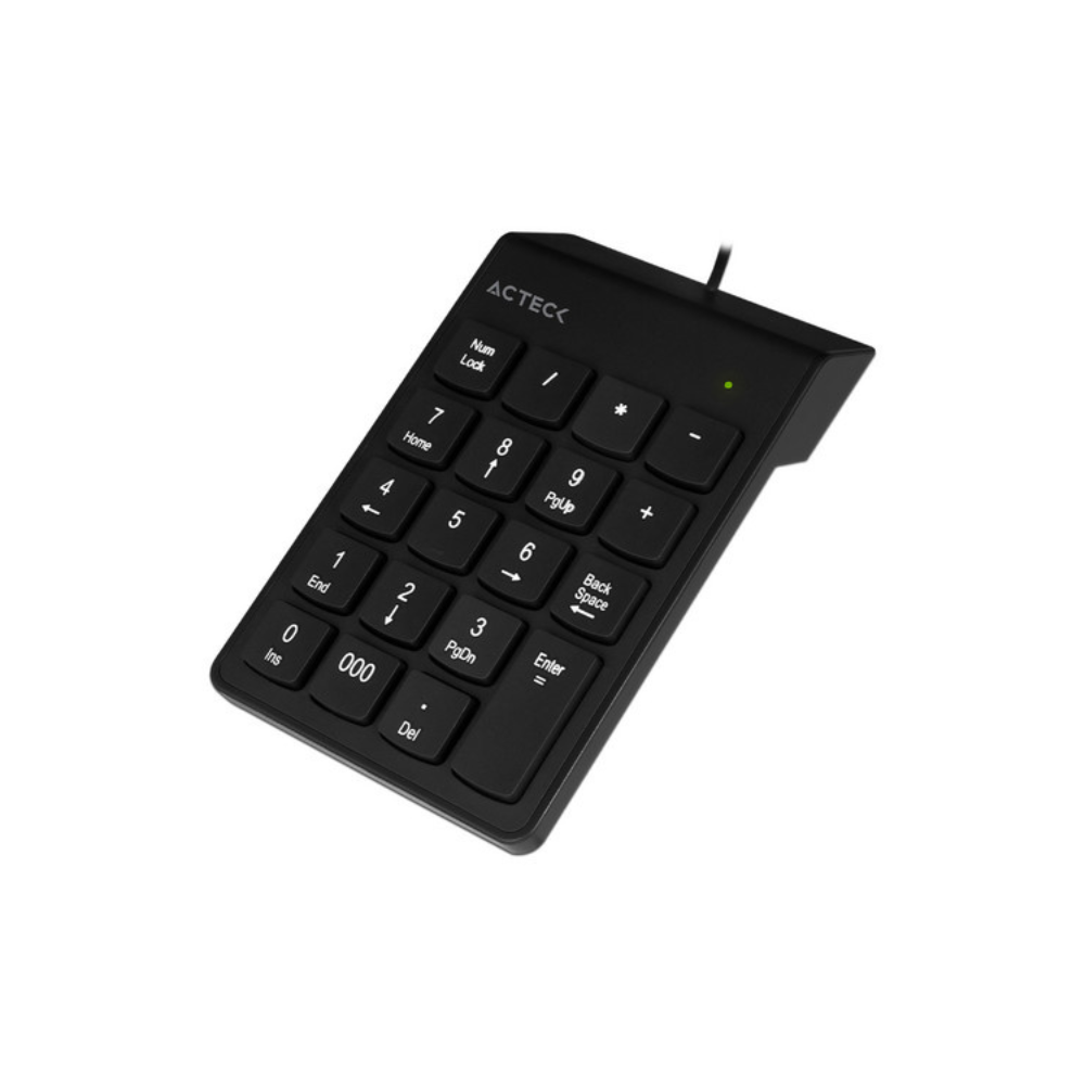 Teclado Numérico Acteck Alámbrico USB Negro Inspire TN200 (AC-932622)
