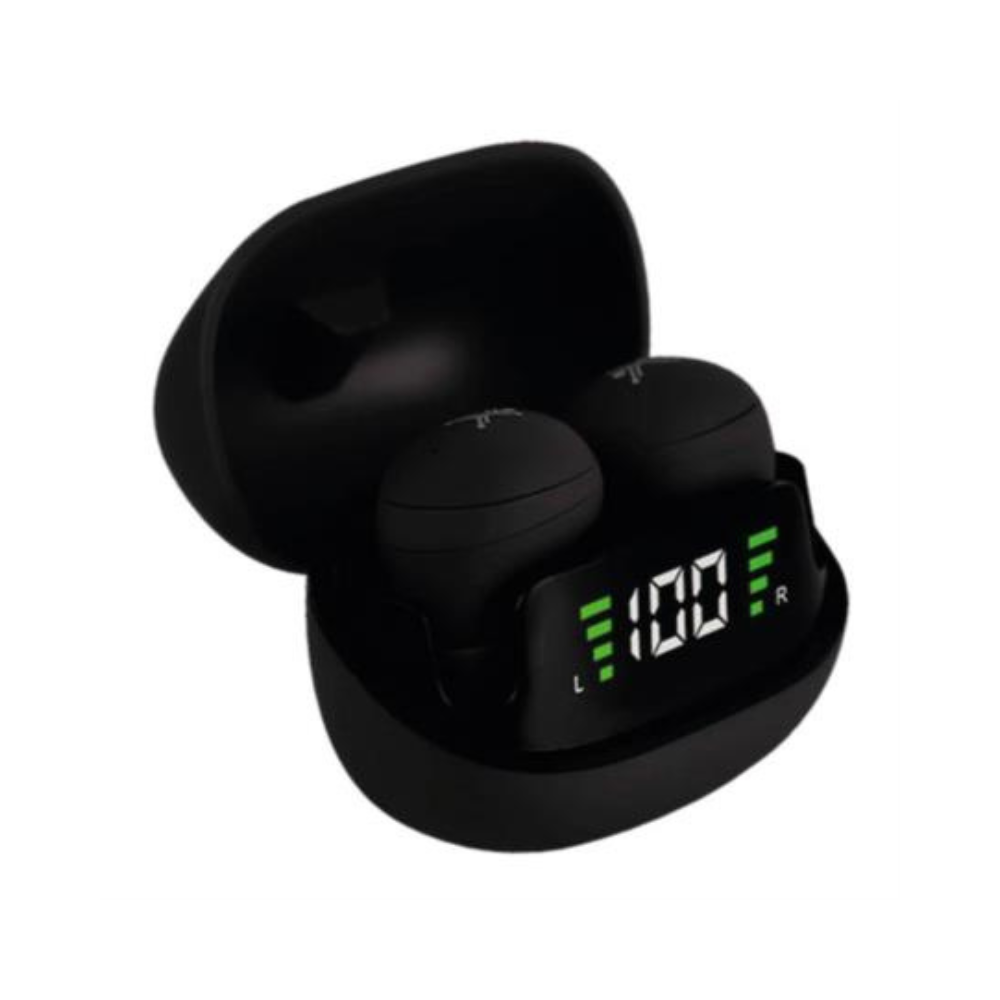 Audífonos Inalámbricos Perfect Choice TWS Mini Tiny Beats Indicador de Carga Negro