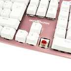 Teclado Mecánico Game Factor Luz Blanca, Switch Red, USB, Rosa (KBG400-PK-RD)