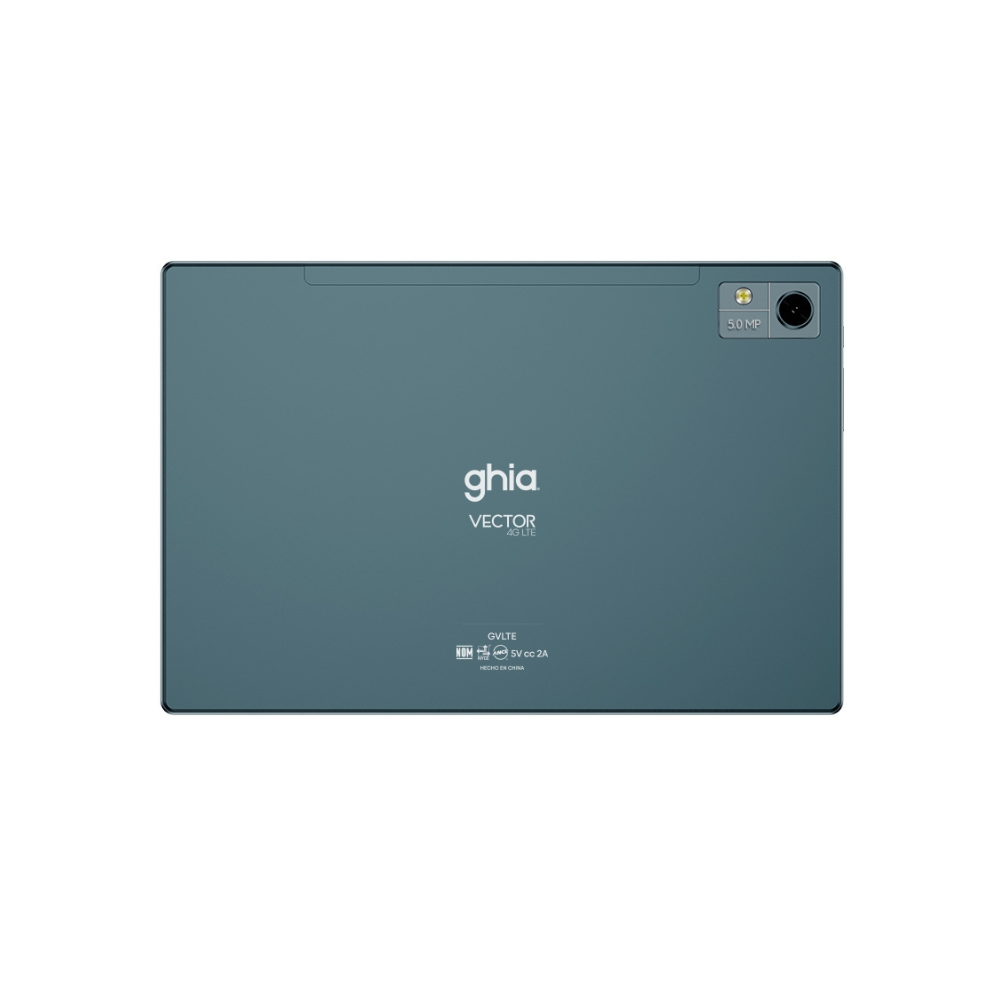 Tablet Ghia Vector 4G LTE Octa Core SC9863A 4GB RAM 64GB Doble Cámara WiFi Bluetooth 5000mAh Android 13 Gris