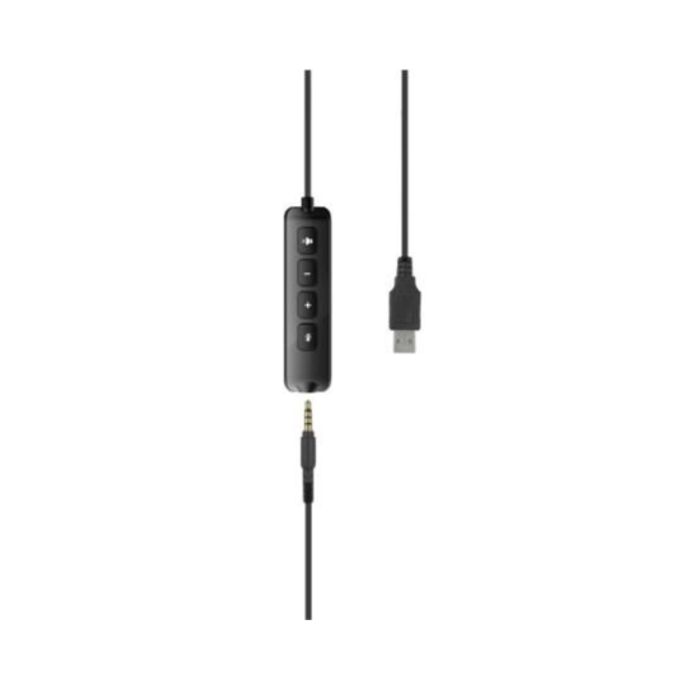 Audífonos Nextep NE-426 Con Micrófono USB / 3.5mm Diadema Alámbrica Negro