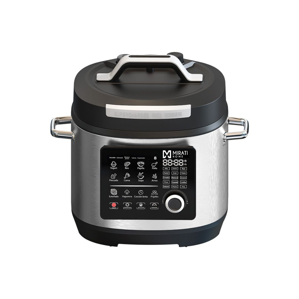 Olla de Presión Eléctrica Multifuncional Mirati Home 6L 1000W Acero Inoxidable 10 Funciones de Seguridad