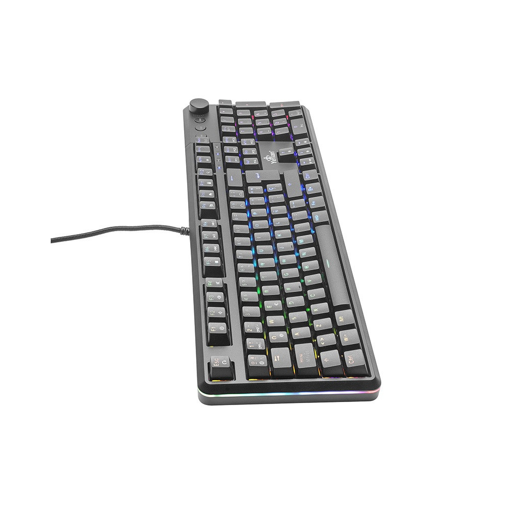 Teclado Gamer Yeyian YTM-28208B Asward S3000 Mecánico Switch Azul RGB