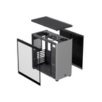 Gabinete Balam Rush Eris Special GM985 Gris Micro Torre Sin Fuente Con Cristal