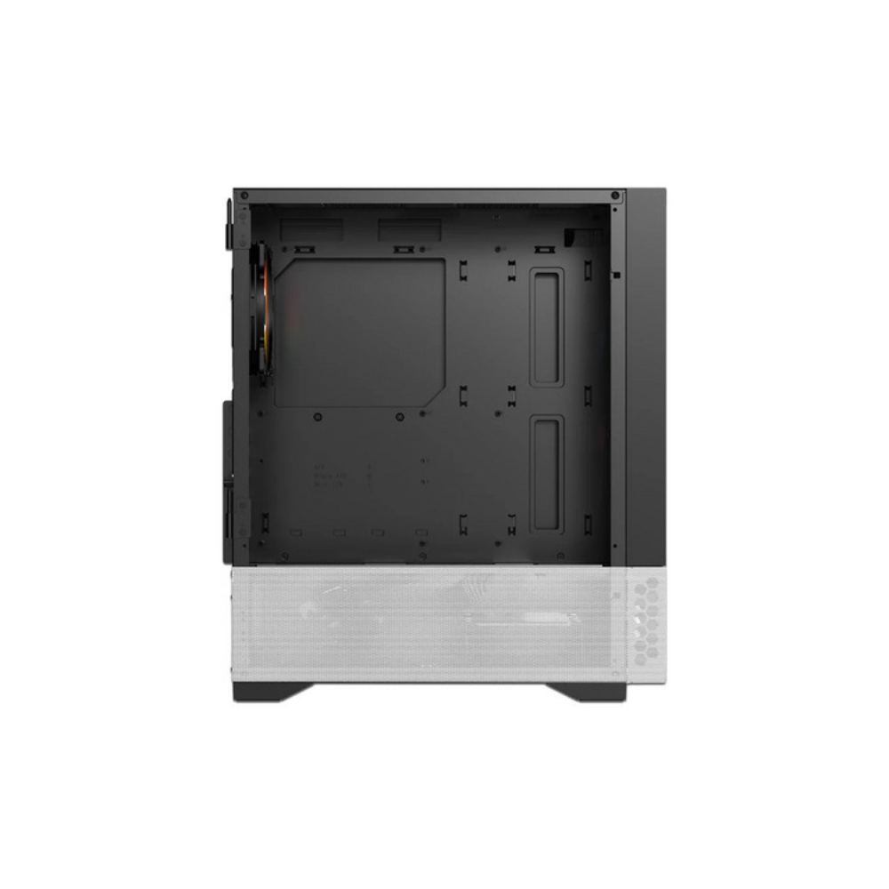 Gabinete Balam Rush Nitrox Crystal 5500 Media Torre Negro / Blanco CBW 3+1 Ventiladores ARGB