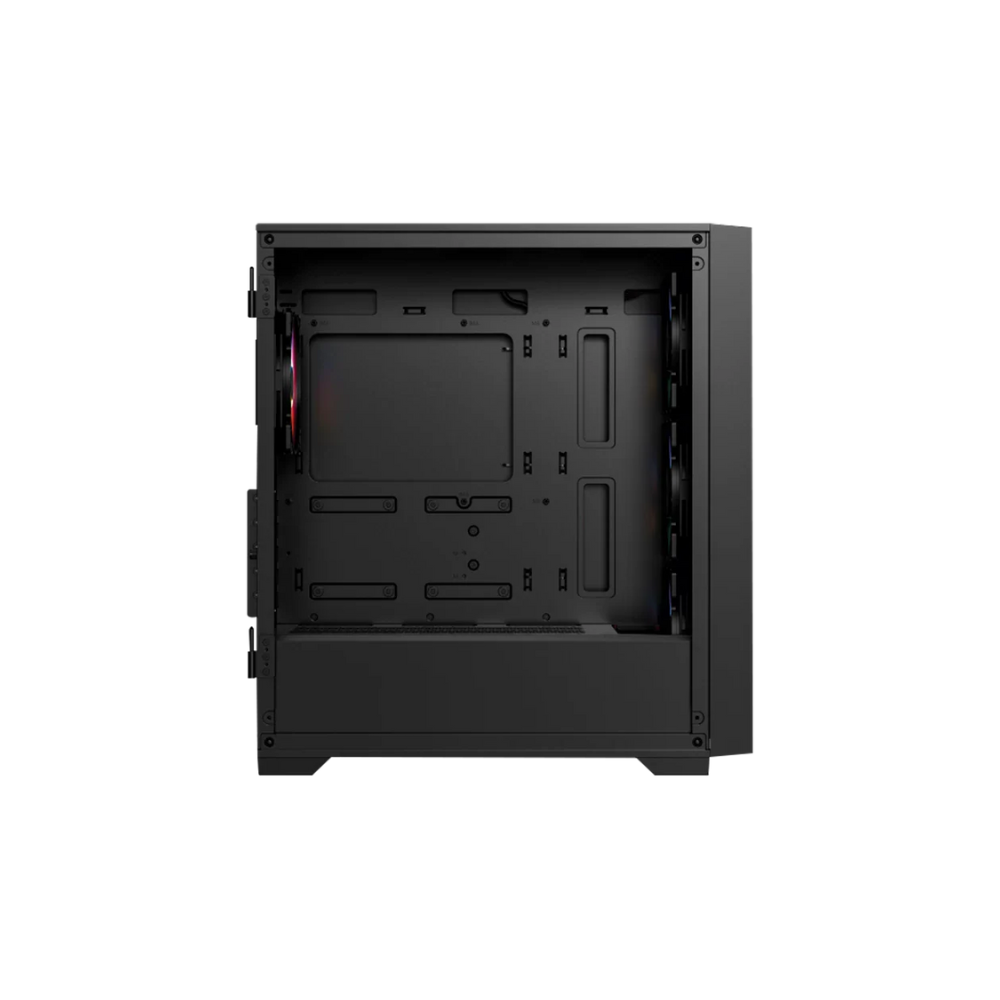 Gabinete Balam Rush Twin Mate 6000B Media torre negro cristal 4xVentiladores ARGB Mini ATX / Mico ATX sin fuente panel frontal intercambiable cristal/malla