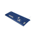 Teclado Slim Getttech Azul Español USB con Reposamanos (GGK-ESMWR-02-BL)