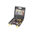 Manómetro 4 Vías con Accesorios para Gas Refrigerante R410A R32 R134A R22