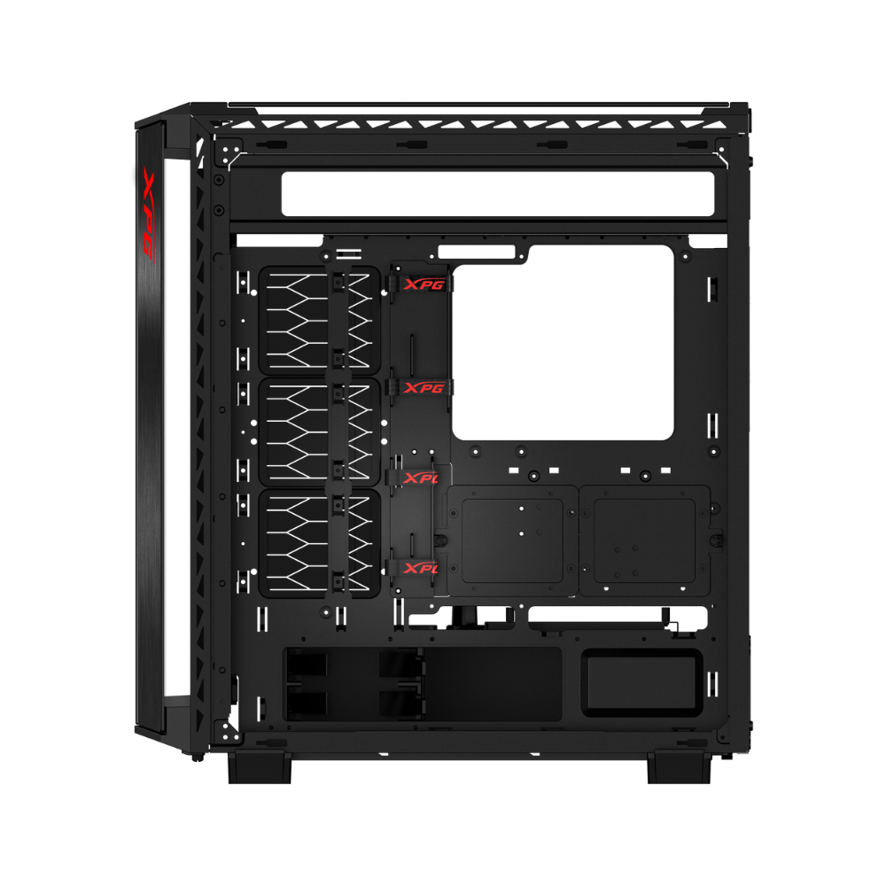 Gabinete XPG Battlecruiser Mid Tower, Negro, 4 Ventiladores (Battlecruiseriist-BKCWW)