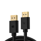 Cable Game Factor DisplayPort 1.4 Macho a Macho 4K 2M Chapa de Oro 24K (DTD400)