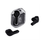Audífonos Inalámbricos Perfect Choice TWS Clearbeat Estuche Transparente Indicador de Carga Negro