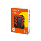 Disco duro externo Adata 1TB, 2.5", USB 3.1, AHD710P, contra agua y golpes, rojo.