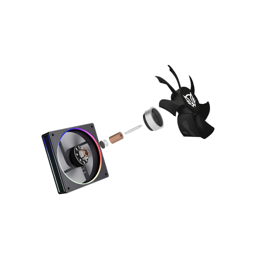 Enfriamiento de Aire Balam Rush Heliux Pro HEX75 Negro Display para monitoreo de temperatura RGB 6 Pipas TDP 270 W Legend