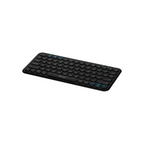 Teclado Vorago Slim Recargable Tipo C, 2 Bluetooth + Wireless Negro (KBW-400)