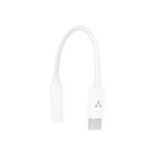Adaptador Vorago USB Tipo C a 3.5 mm Audio Out Mic In Blanco (ADP-209)