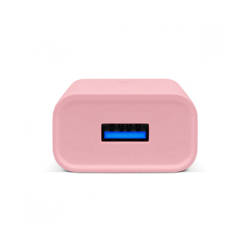 Cargador Brobotix Combo Carga Rápida USB V3.0 + Cable USB Tipo C Rosa