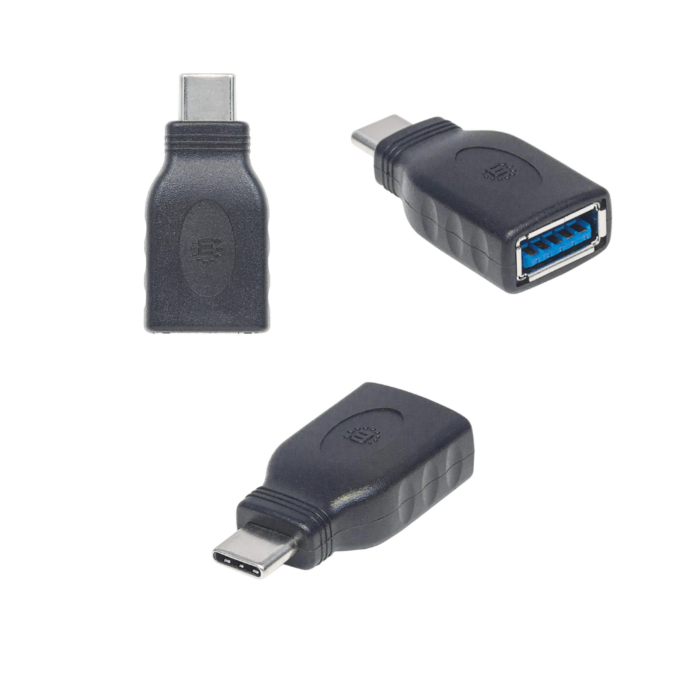 Adaptador Manhattan USB-C V3.1 CM-AH Negro (354646)