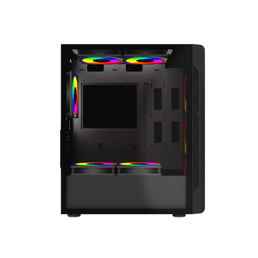 Gabinete Balam Dragonfly II GM745 Media Torre Cristal Negro — Modelo BR-935968