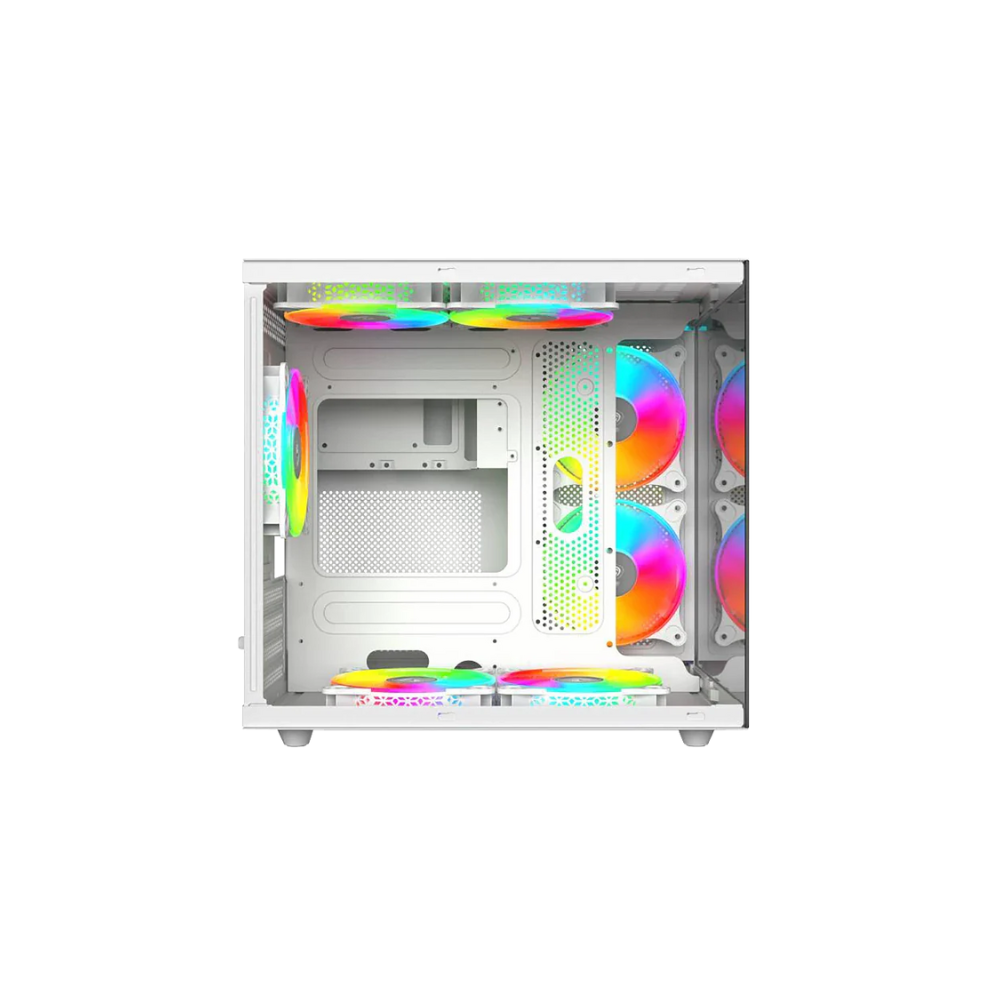 Gabinete Balam Tank Pro GM955 Mini Torre / Mini ATX Cristal Blanco — Modelo BR-937337