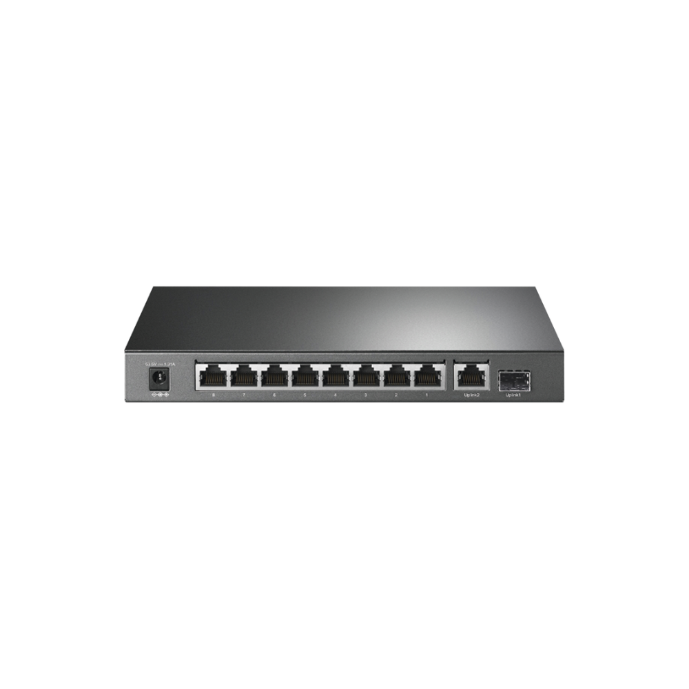 Switch de Escritorio PoE+ No Administrable 8 Puertos 10/100/1000Mbps + 1 Uplink 10/100/1000Mbps + 1 SFP, 63W