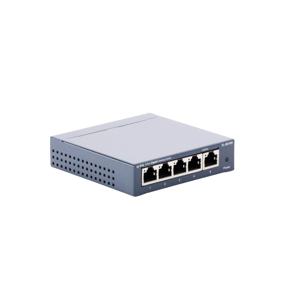 Switch Gigabit No Administrable 5 Puertos 10/100/1000Mbps