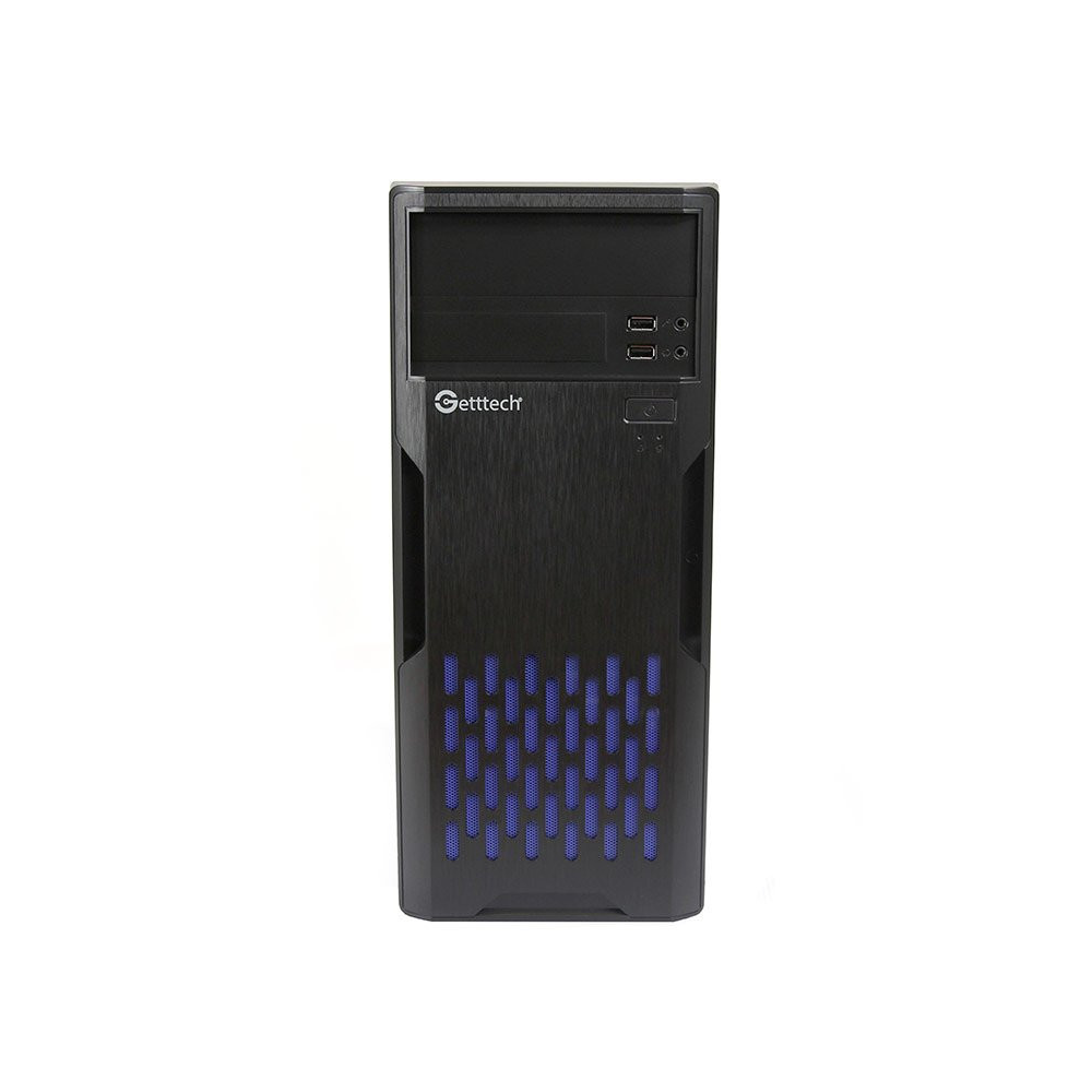 Gabinete GETTTECH GG-1801 ATX con Fuente 500W, 1 Ventilador, 2 USB 3.0, Negro