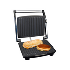 Panini Grill Koblenz PGKM-1500 I, 4 rebanadas, termostato automático, asas de tacto frío, bandeja colectora y espátula, 1500W