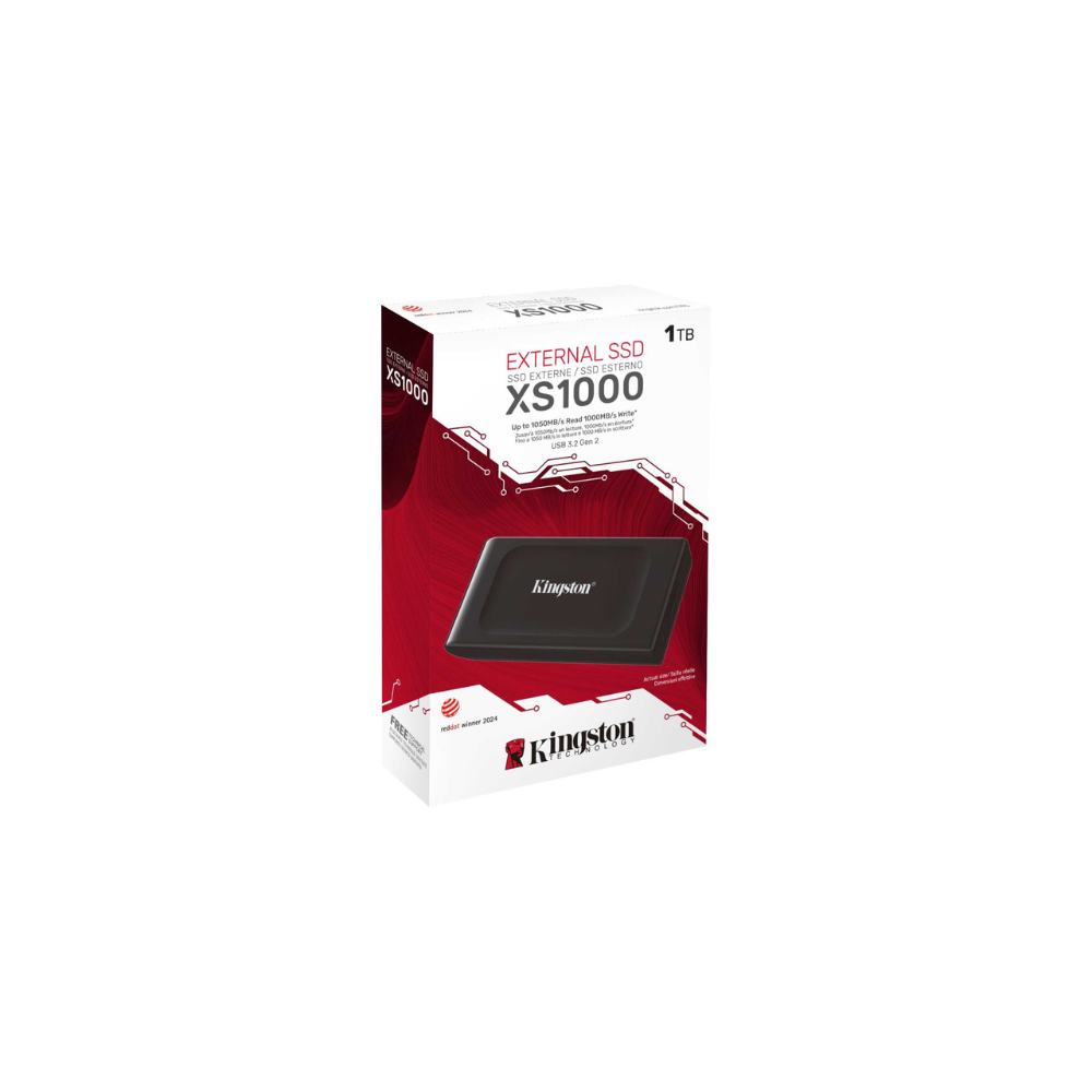 Unidad de Estado Sólido Externo Kingston SXS1000 de 1TB, Portable, USB 3.2 Tipo C, 1050Mb/seg.