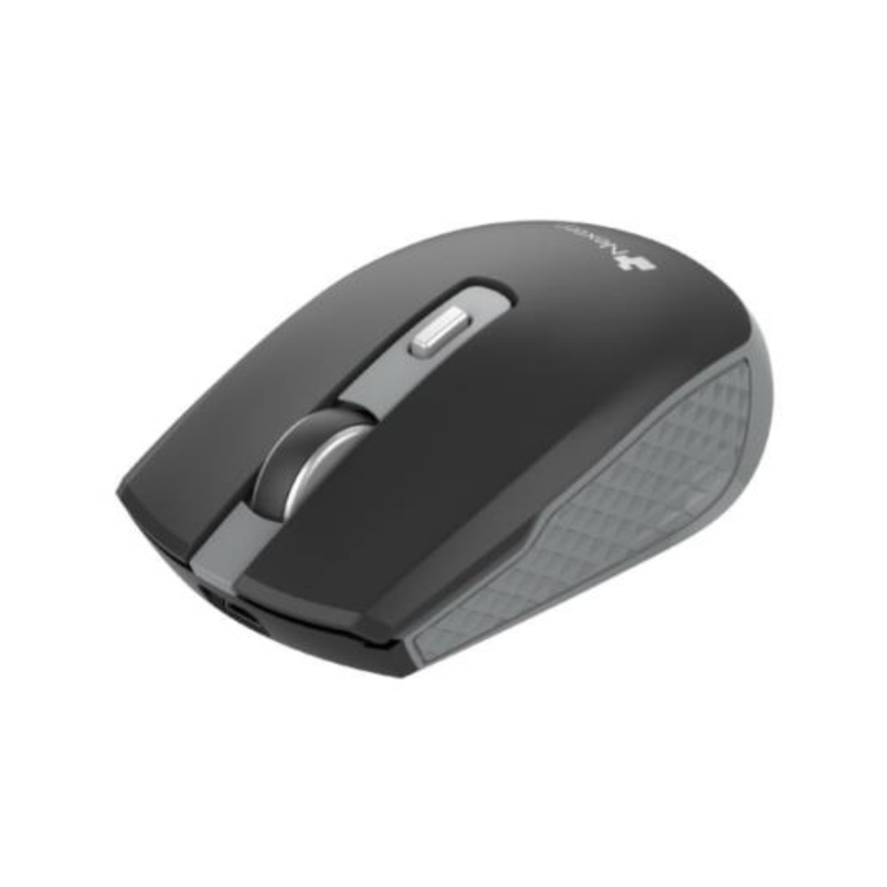 Mouse Nextep Inalámbrico Recargable, Switch de Encendido, 1600 DPI, Negro/Gris