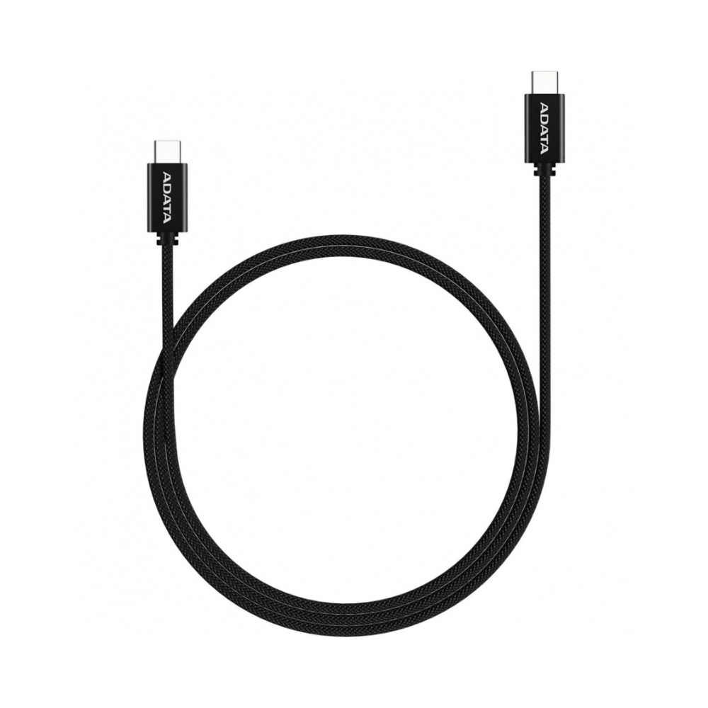 Cable Adata USB-C a USB-C 100Cm Nailon Trenzado Negro (CACC-100PN-BK)