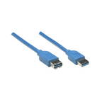 Extensión de Cable USB V3.0 Manhattan 2M Azul (322379)