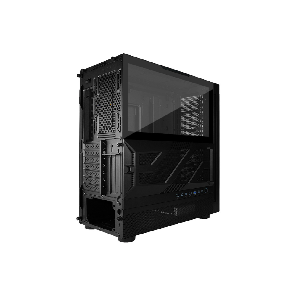 Gabinete Game Factor ATX, Cristal, USB 3.0, Lateral RGB, sin Fuente CSG800 Negro