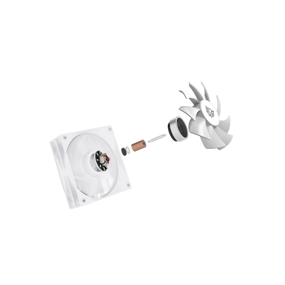 Enfriamiento de Aire Balam Rush Heliux Expert HEX90 Blanco Display para monitoreo de temperatura RGB 6 Pipas TDP 295 W Legend