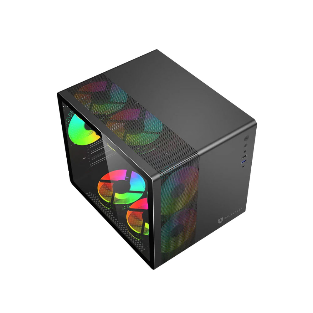 Gabinete Gamer GI930 Micro Torre Panel Izquierdo De Cristal Negro — Modelo BR-936033