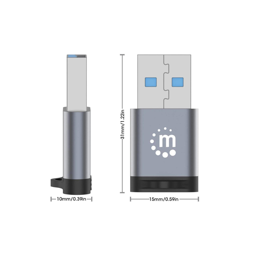 Adaptador USB-C V3.2 Gen1, AM-CH, 5Gbps 3A Manhattan (356305)