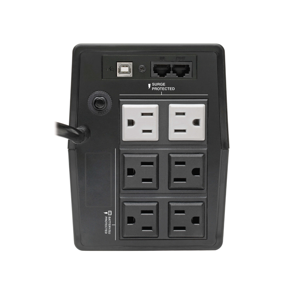 UPS Interactivo Tripp-Lite 700VA 350W 6 Salidas AVR 120V 50/60Hz LCD USB Torre Garantía 3 Años