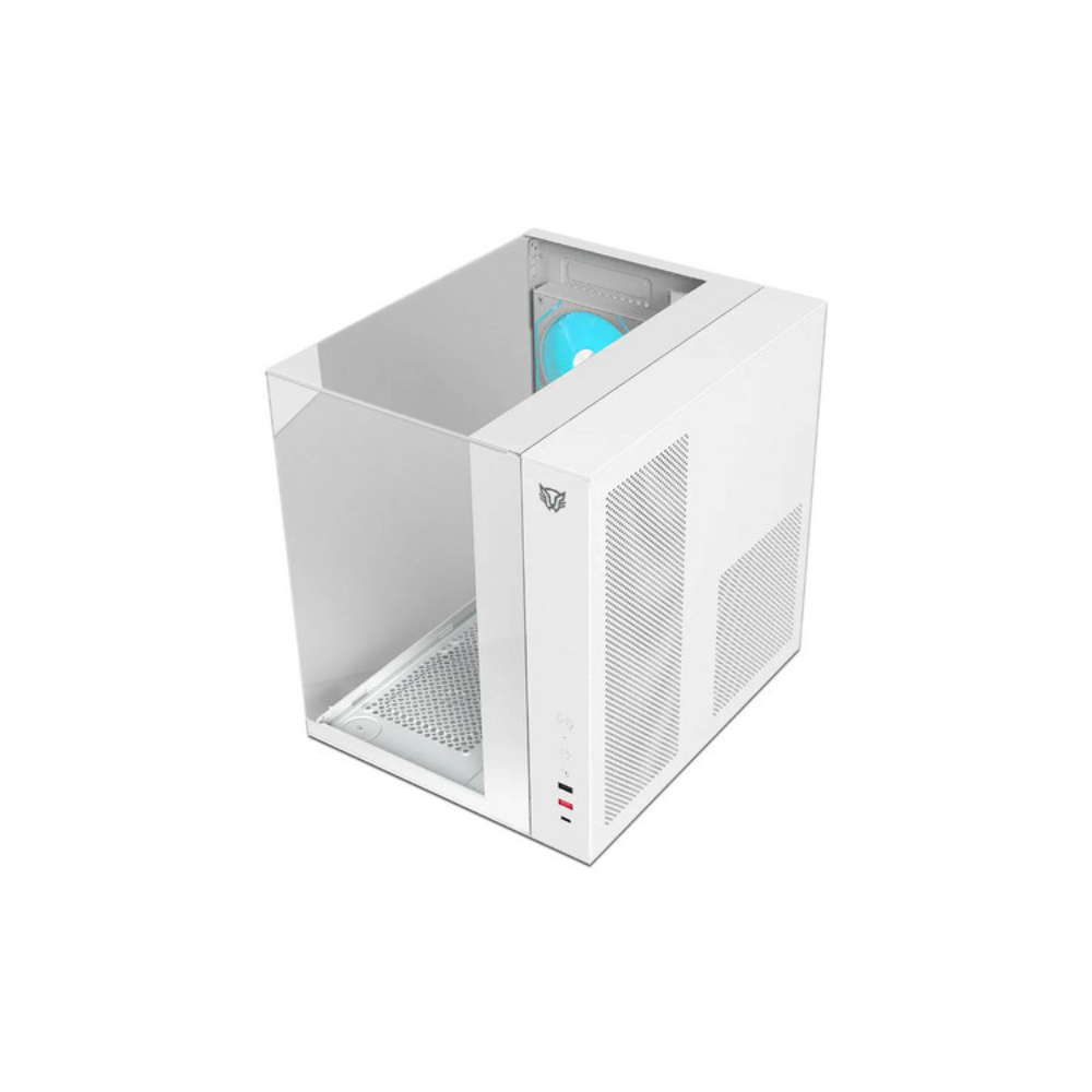 Gabinete Balam Rush Tank Majestic 6600 Media Torre Blanco Cristal 3 Ventiladores ARGB ATX / Micro ATX / Mini ITX Sin Fuente