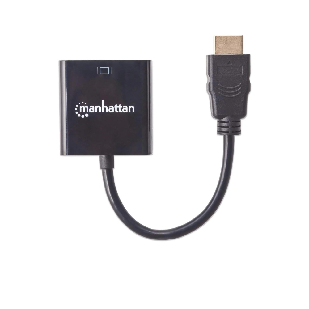 Convertidor Manhattan de Video HDMI a SVGA, Negro, Bolsa (151467)