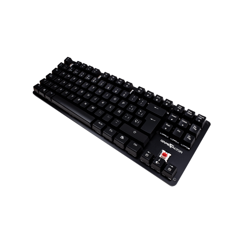 Teclado Mecánico TKL Game Factor RGB, USB, Negro, Switch Red (KBG500-RD)