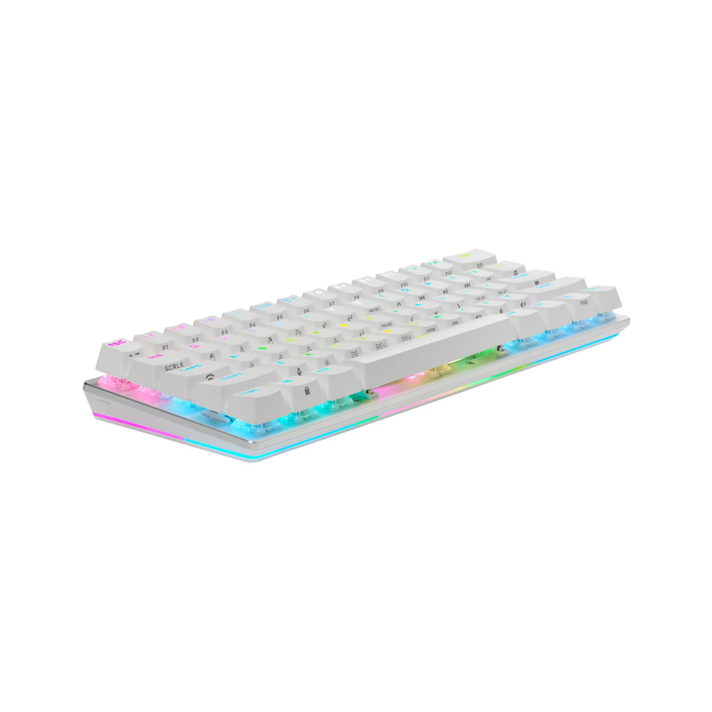 Teclado Mecánico Corsair K70 Pro Mini Inalámbrico RGB 60 Switch Cherry MX Rojo/Blanco