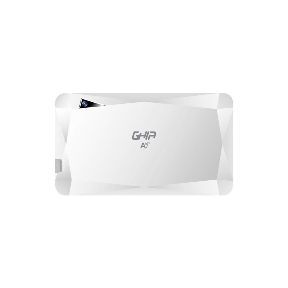Tablet Ghia A7 WiFi, Quad Core A50, 1GB RAM, 16GB, Cámaras 0.3MP y 2MP, 2100mAh, Android 9 Go, Blanca