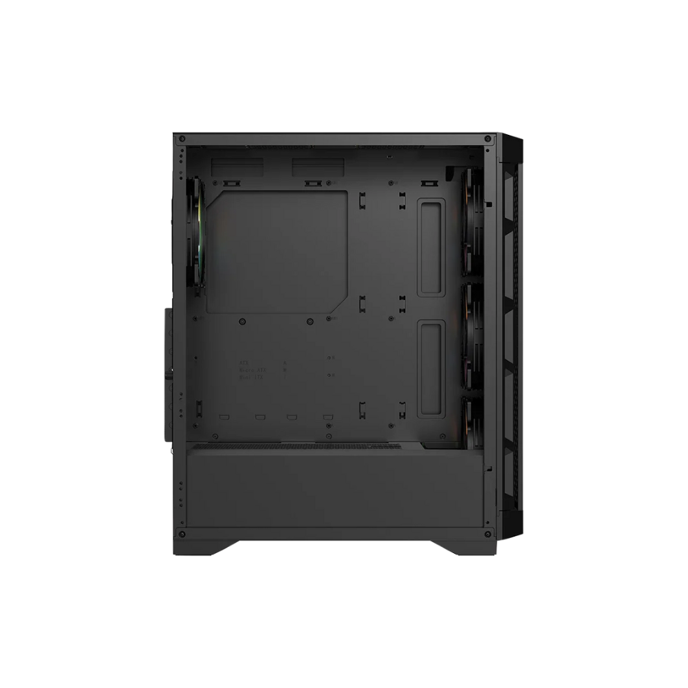 Gabinete Balam Rush Twin Mate 5000 Media Torre Negro Cristal 4 Ventiladores ARGB ATX Sin Fuente Panel Frontal Intercambiable Cristal / Malla