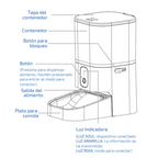 Comedero Inteligente para Mascotas 6L Control por App Plato de Acero Inoxidable